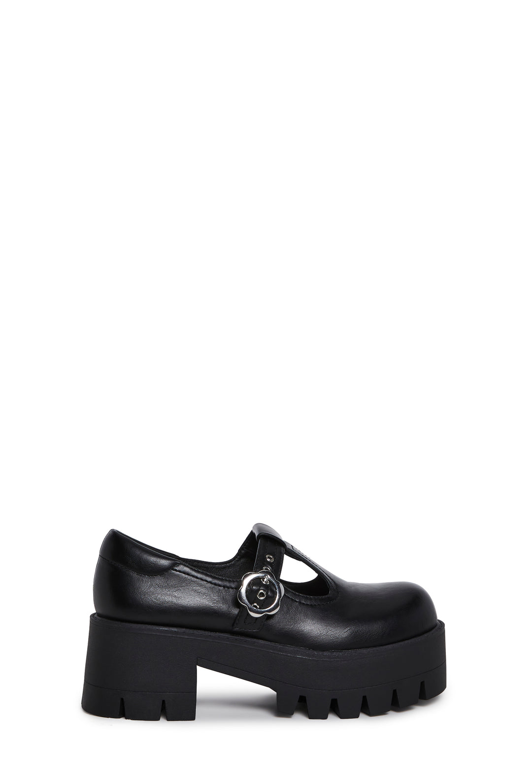Platform Mary Janes With Daisy Buckle Closures Current Mood - Black