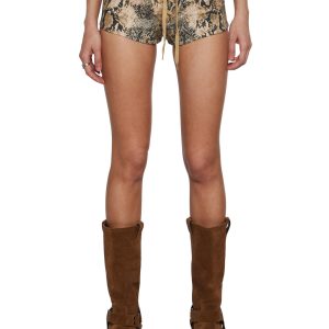 Womens Sexy Snake Print Hot Bootie Short Shorts Current Mood - Multi