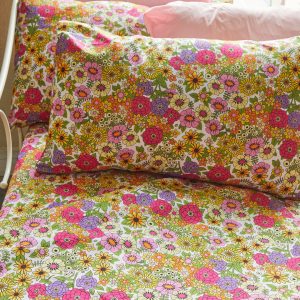 Floral Hippie Boho Spring Sheet Set With Pillows Dolls Home - Multi