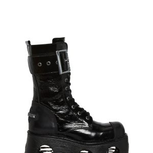 New Rock M-312-S5 Circle Cutout Boots - Black