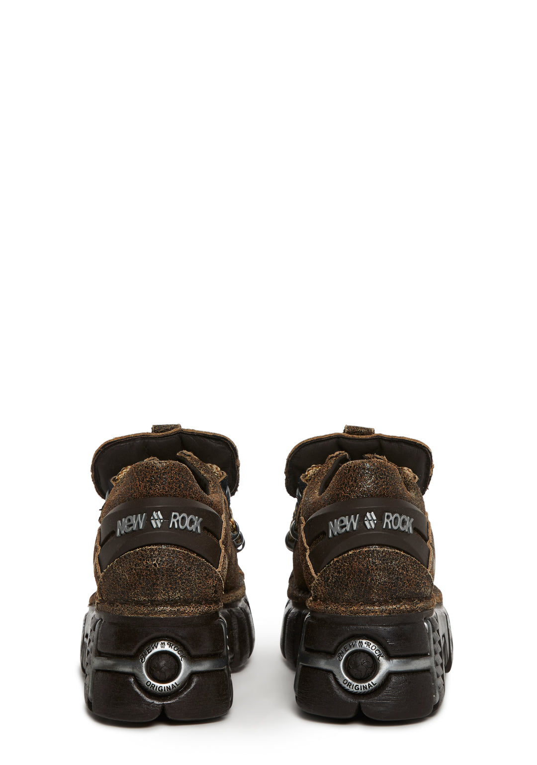 New Rock M-120N-C83 Chunky Oxford Shoes - Brown - Image 4