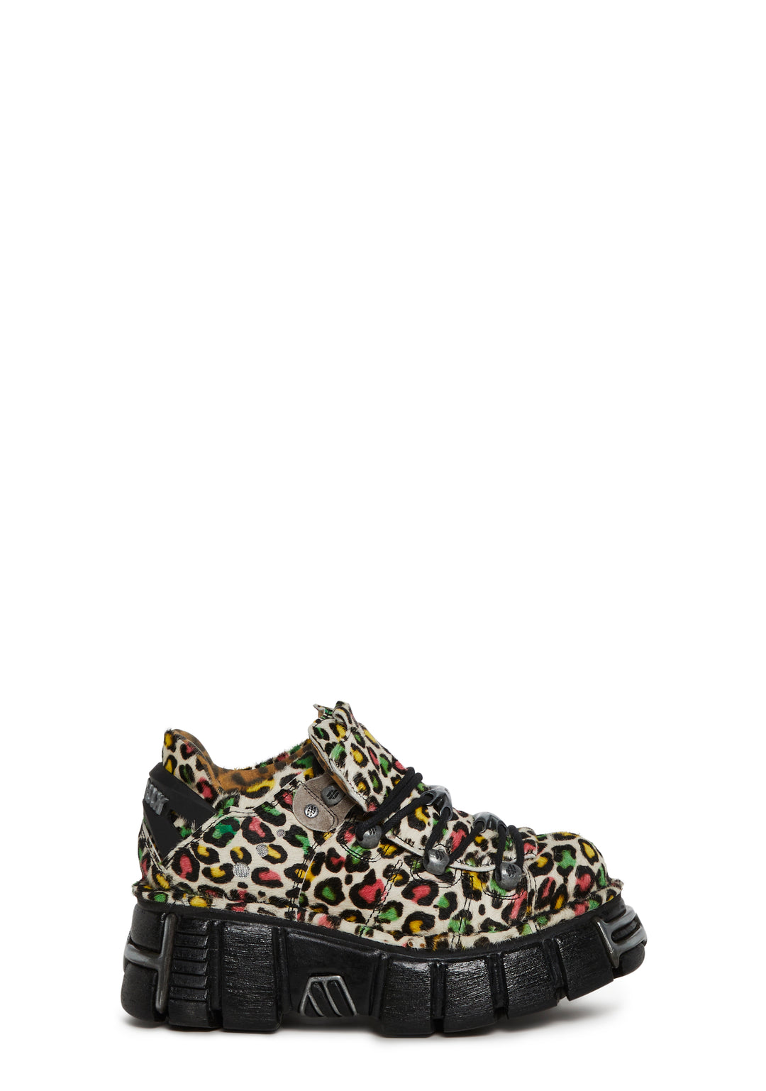 New Rock M-120N-C89 Chunky Leopard Oxford Shoes - Multi
