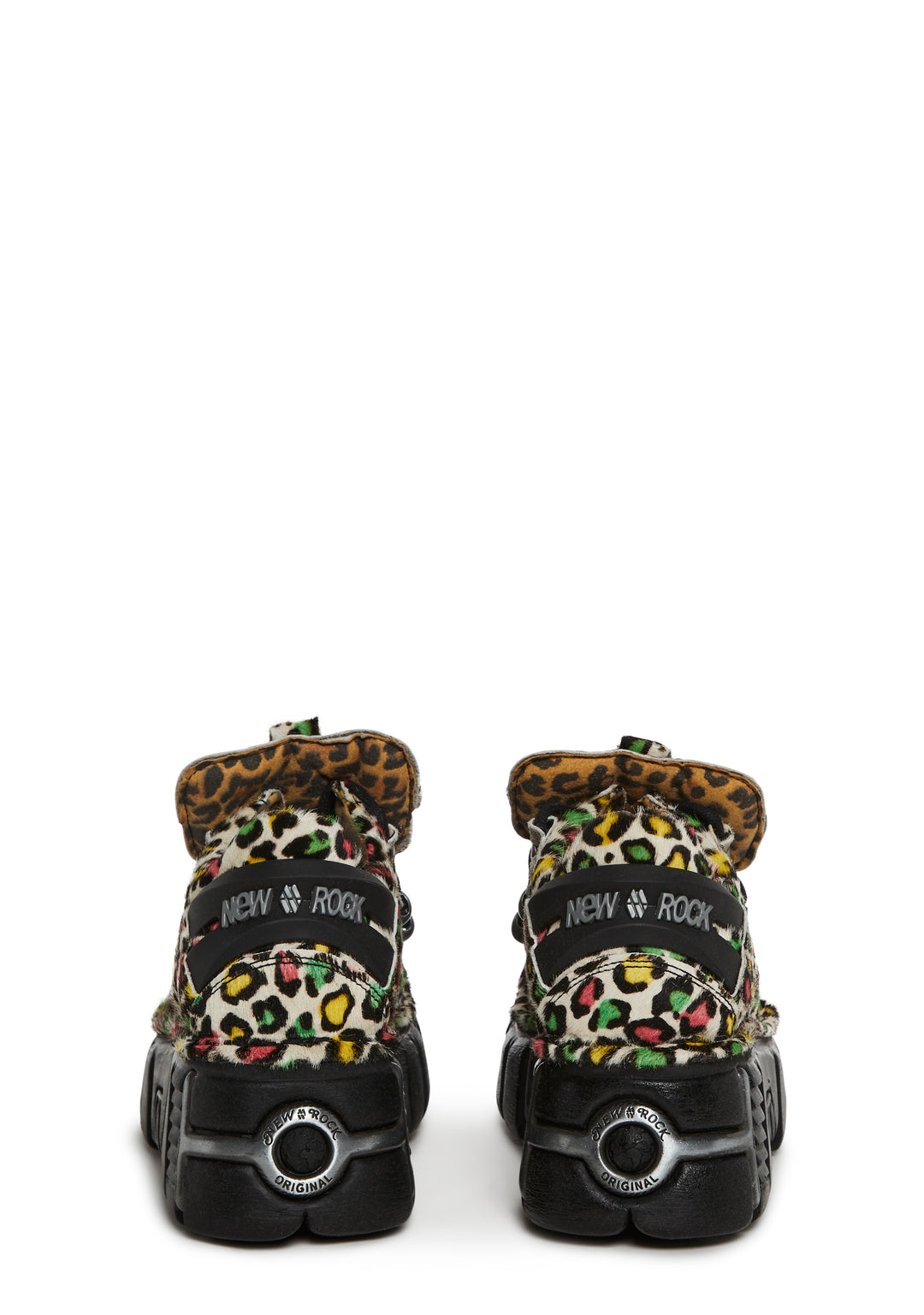 New Rock M-120N-C89 Chunky Leopard Oxford Shoes - Multi - Image 4