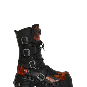 New Rock M-TM543-C1 Flame Boots - Black