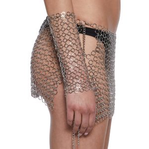 Chainmail Gloves Darker Wavs - Silver