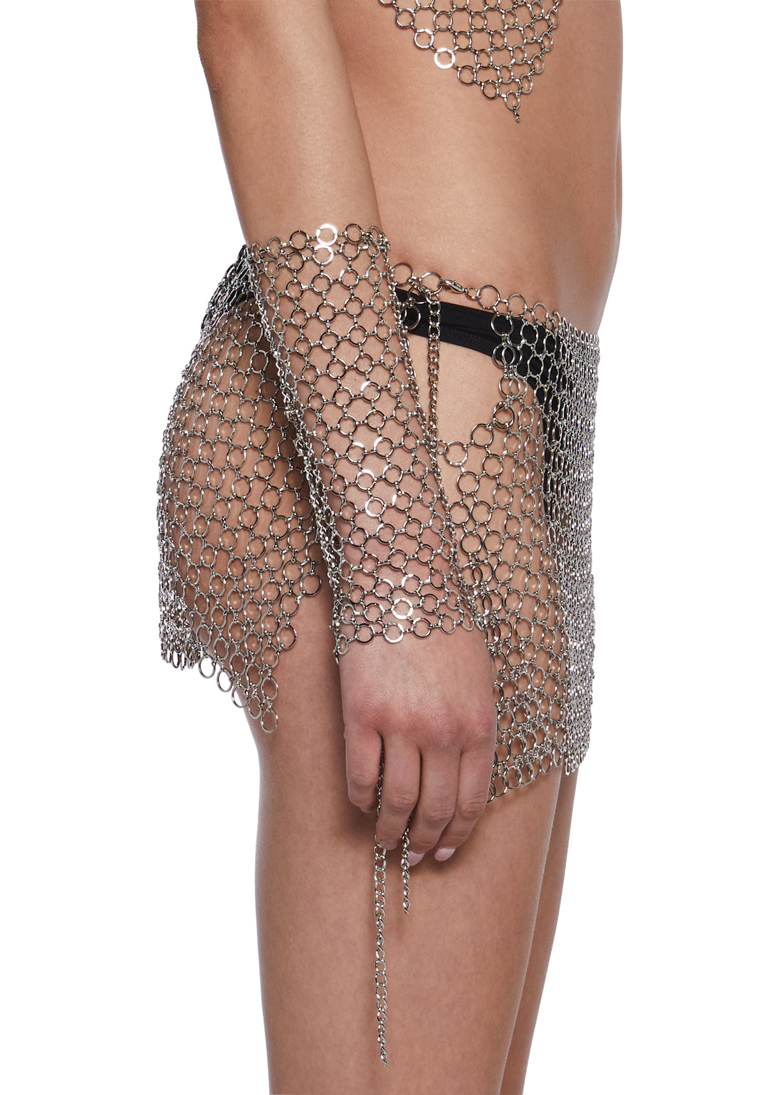 Chainmail Gloves Darker Wavs - Silver
