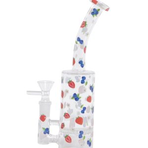 Dolls Home Multi Fruit Pattern Glass Bong - Multi