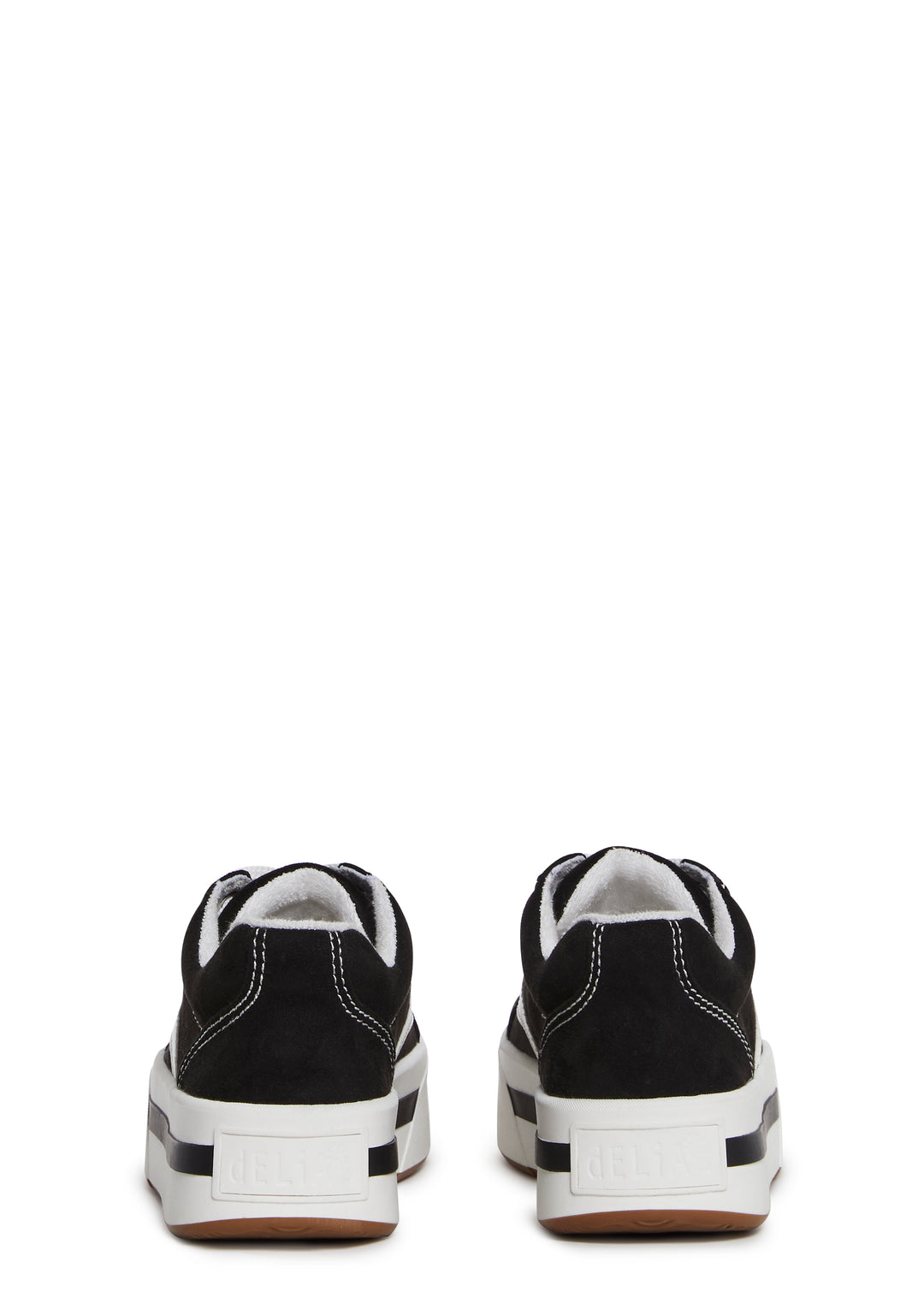 Skater Platform Striped Sneakers Delias - Black - Image 4