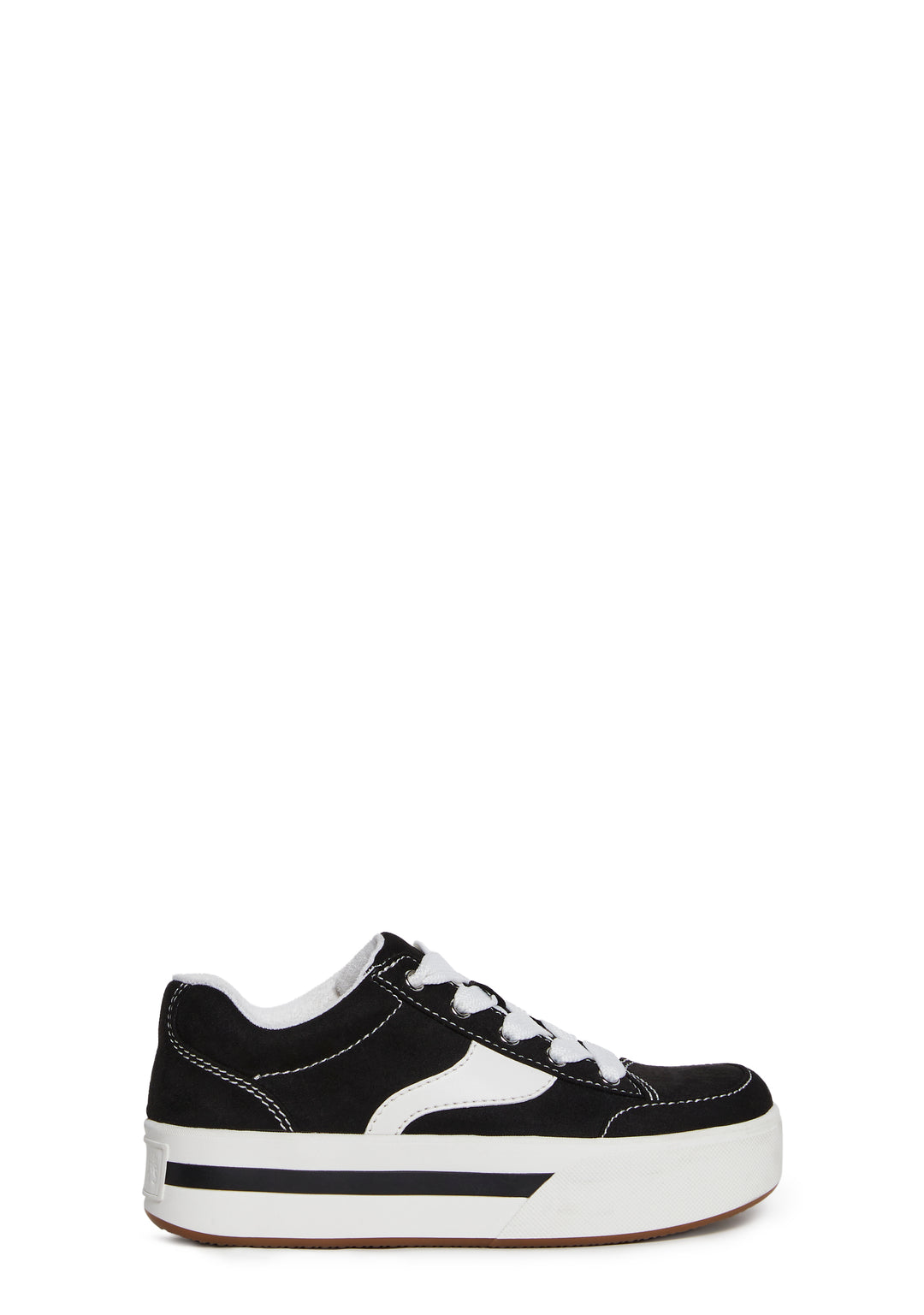 Skater Platform Striped Sneakers Delias - Black