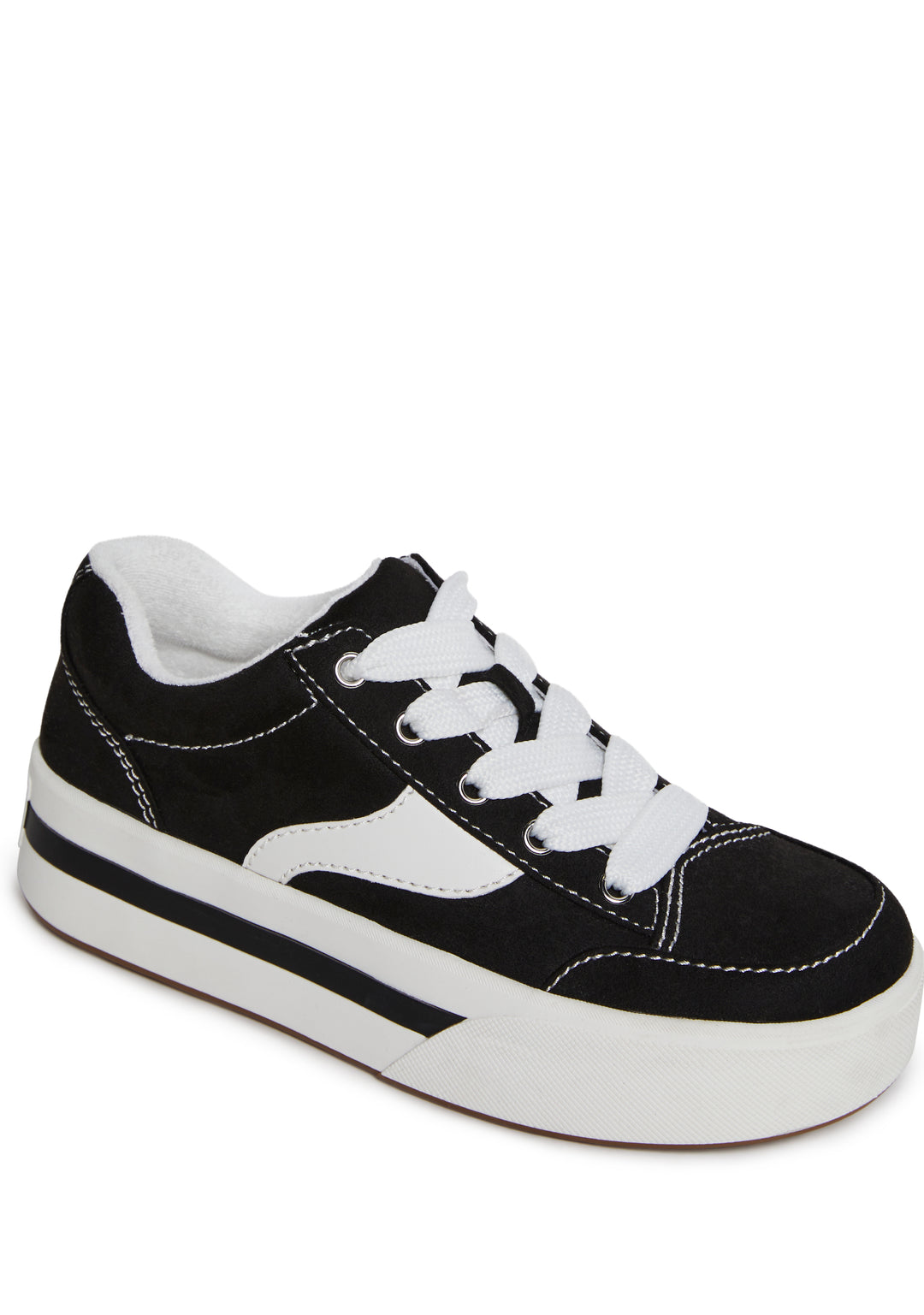 Skater Platform Striped Sneakers Delias - Black - Image 2