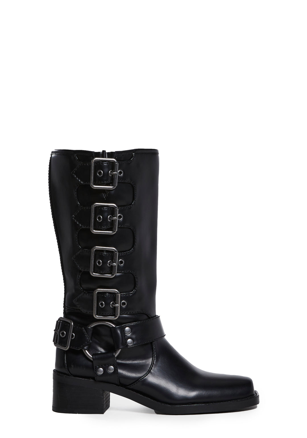 Moto Buckle Boots Current Mood - Black