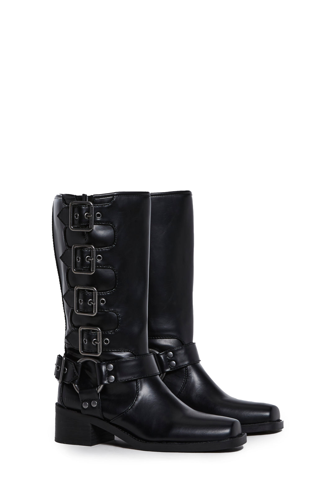 Moto Buckle Boots Current Mood - Black - Image 3