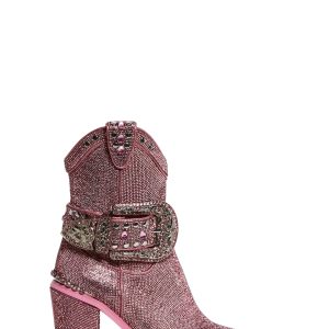 Club Exx Sharp Rhinestone Cowboy Boots - Pink