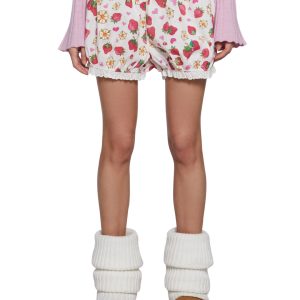 Dolls Kill | Care Bears x Strawberry Shortcake Printed Bloomers With Back Pocket - White