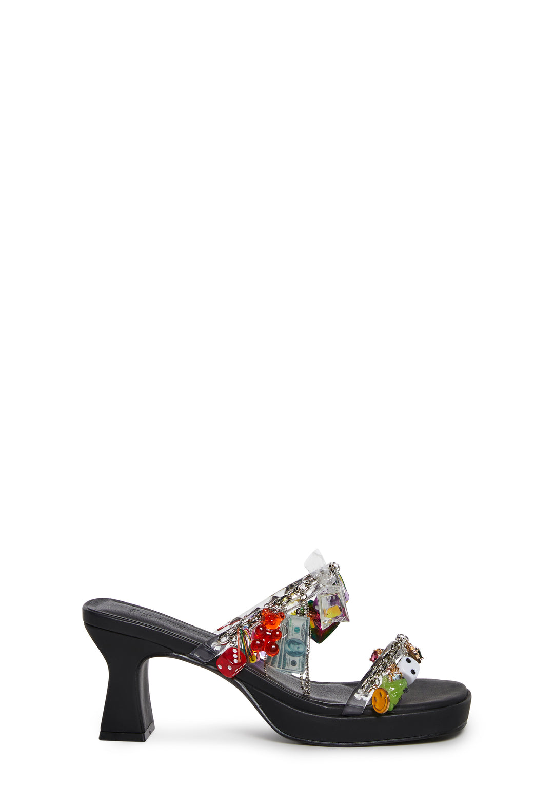 Womens Charm Bracelet Sandals Sugar Thrillz - Black - Image 3