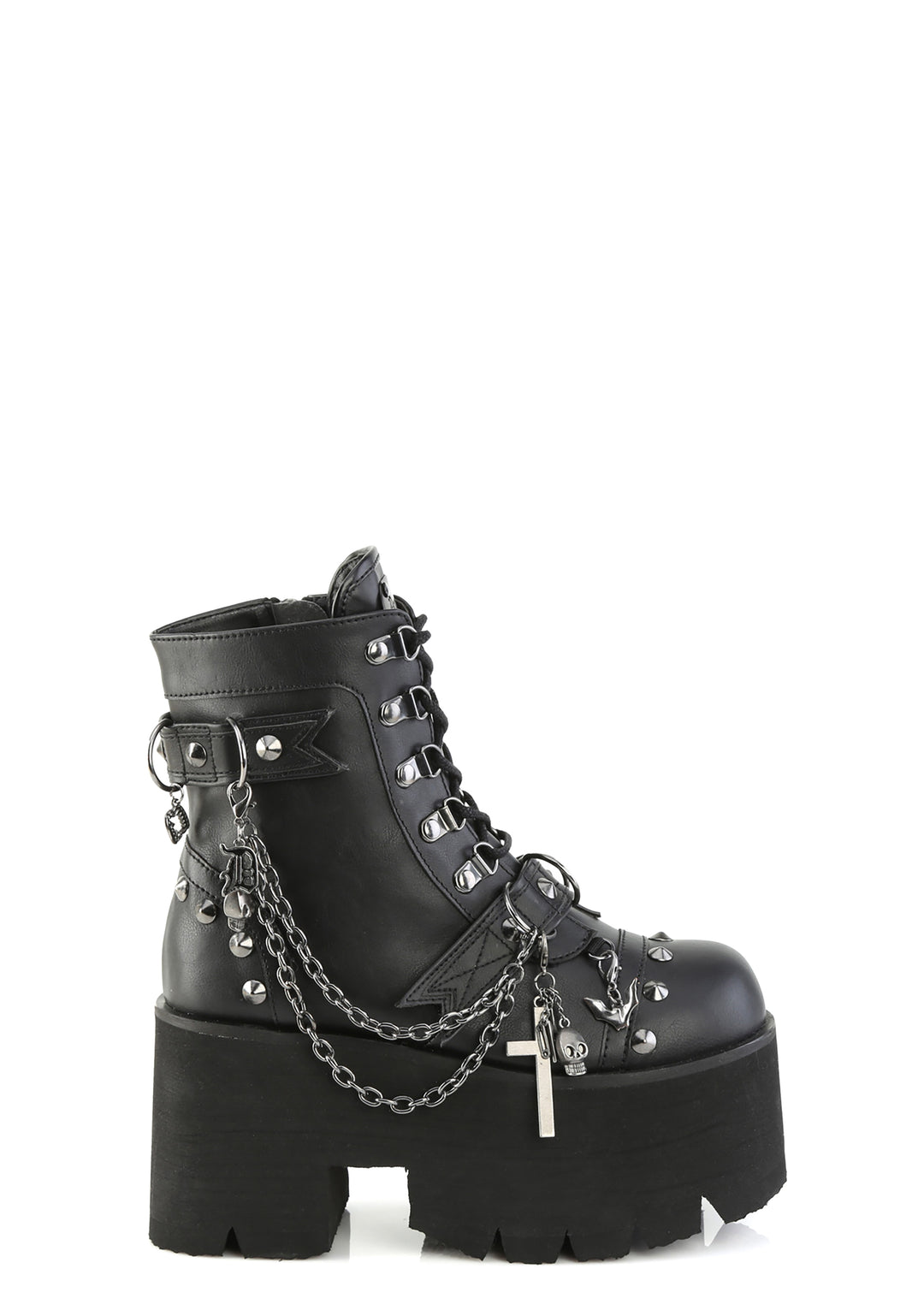 Demonia Ashes-52 Platform Ankle Boots