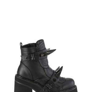 Demonia Assault-72 Spiked Ankle Boots - Black