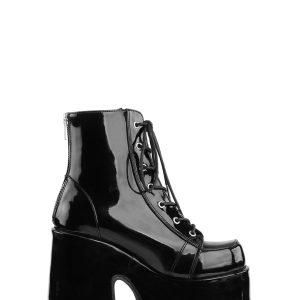 Camel-203 Platform Ankle Boots