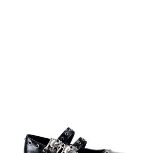 Demonia Daisy-03 Skull Ballet Flats - Black