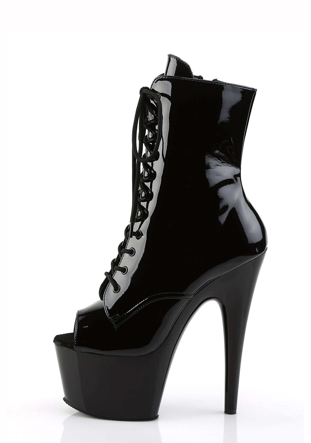 Adore-1021 Platform Peep Toe Ankle Boots-Black - Image 2