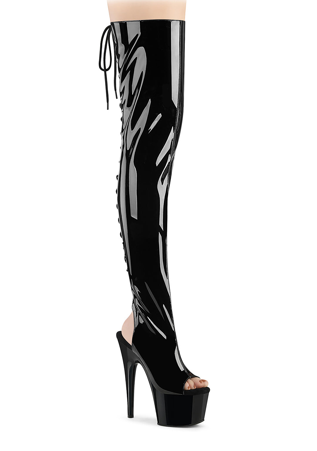Adore-3017 Platform Thigh High Boots-Black - Image 5