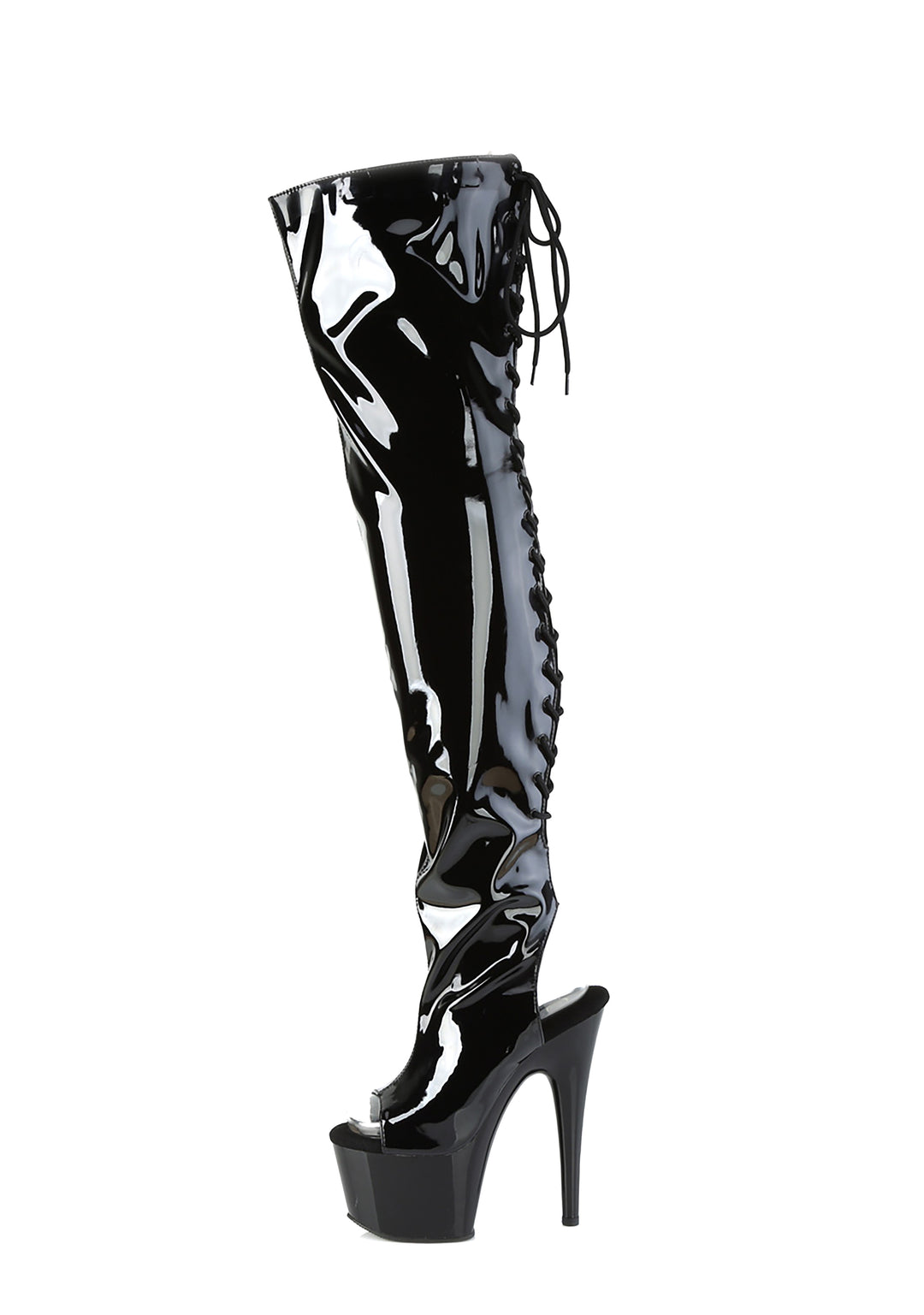 Adore-3017 Platform Thigh High Boots-Black - Image 2