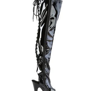 Adore-3017 Platform Thigh High Boots-Black