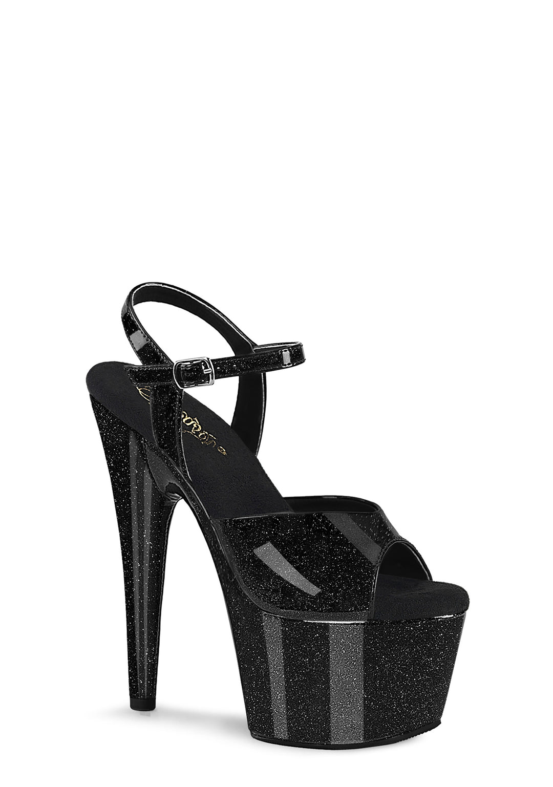 Adore-709GP Platform Ankle Strap Sandals-Black