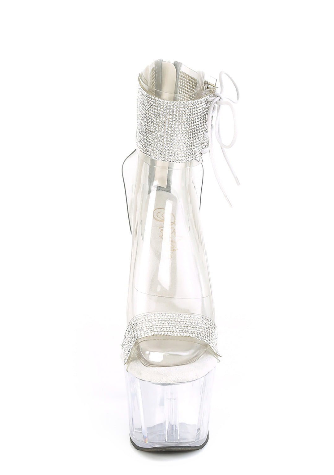 Adore-727RS Platform Ankle Cuff Sandals-Clear - Image 4