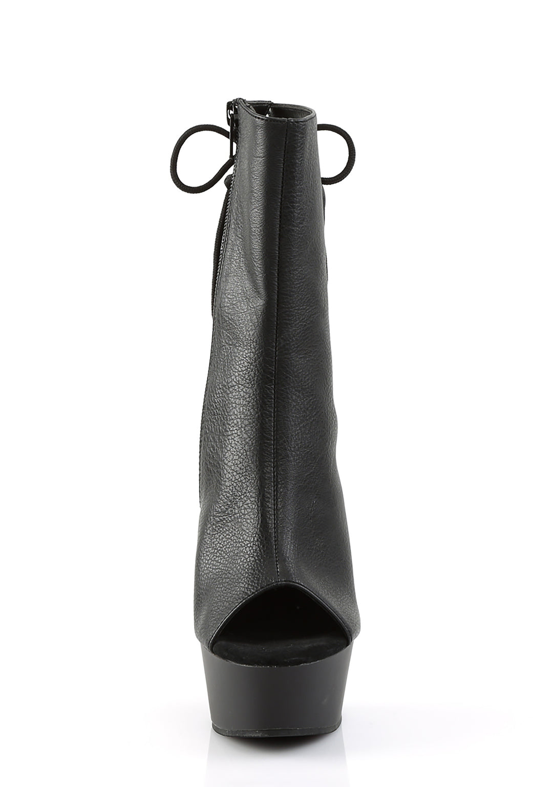 Delight-1018 Platform Ankle Boots-Black PU - Image 3