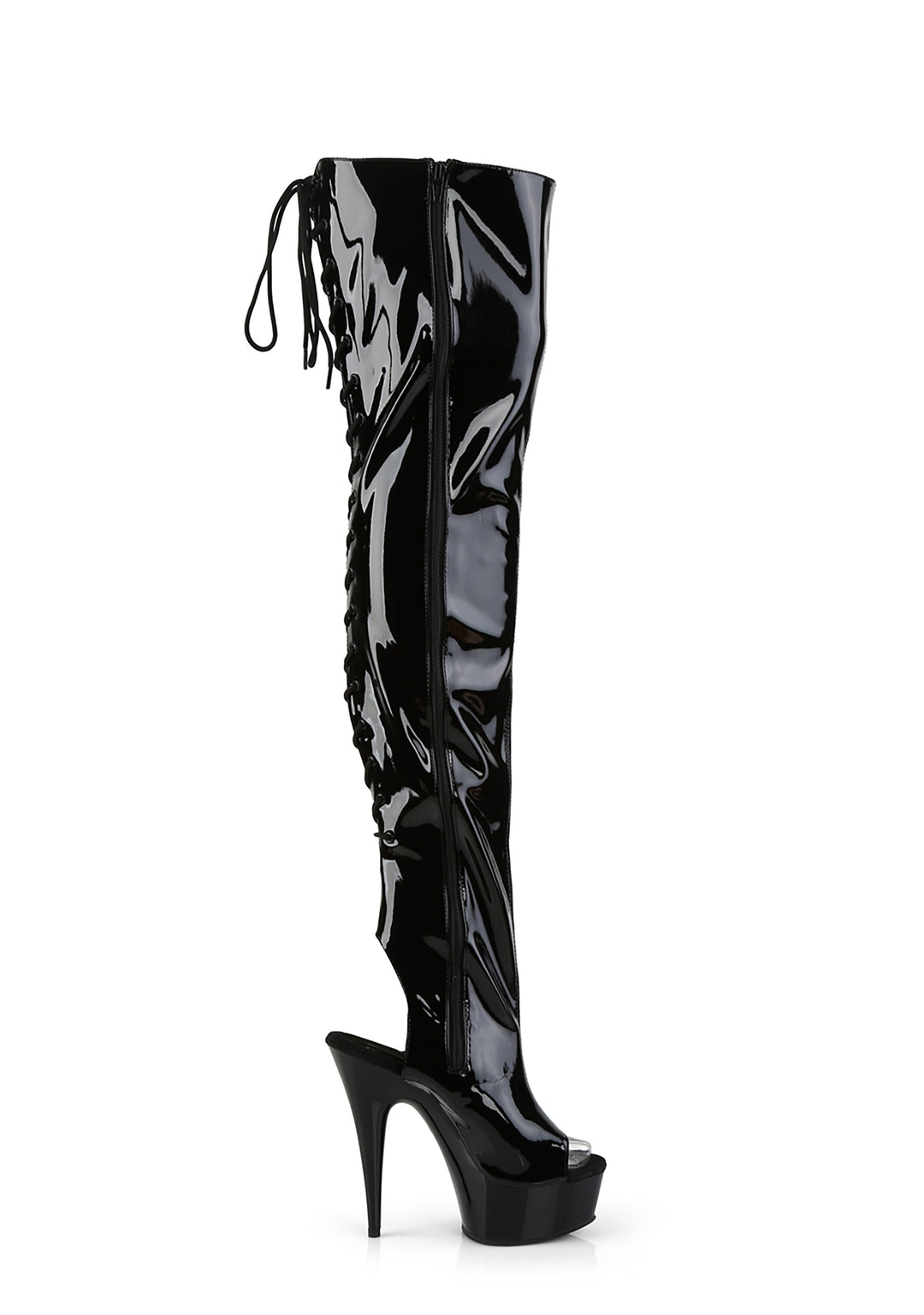 Delight-3017 Platform Thigh High Boots-Black - Image 3