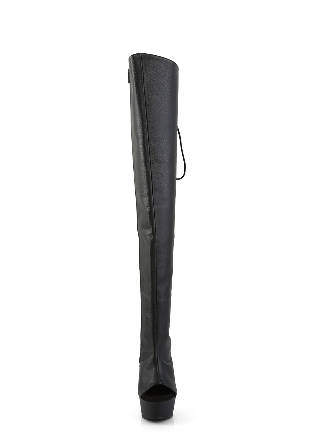 Delight-3019 Platform Over-The-Knee Boots-Black PU - Image 3