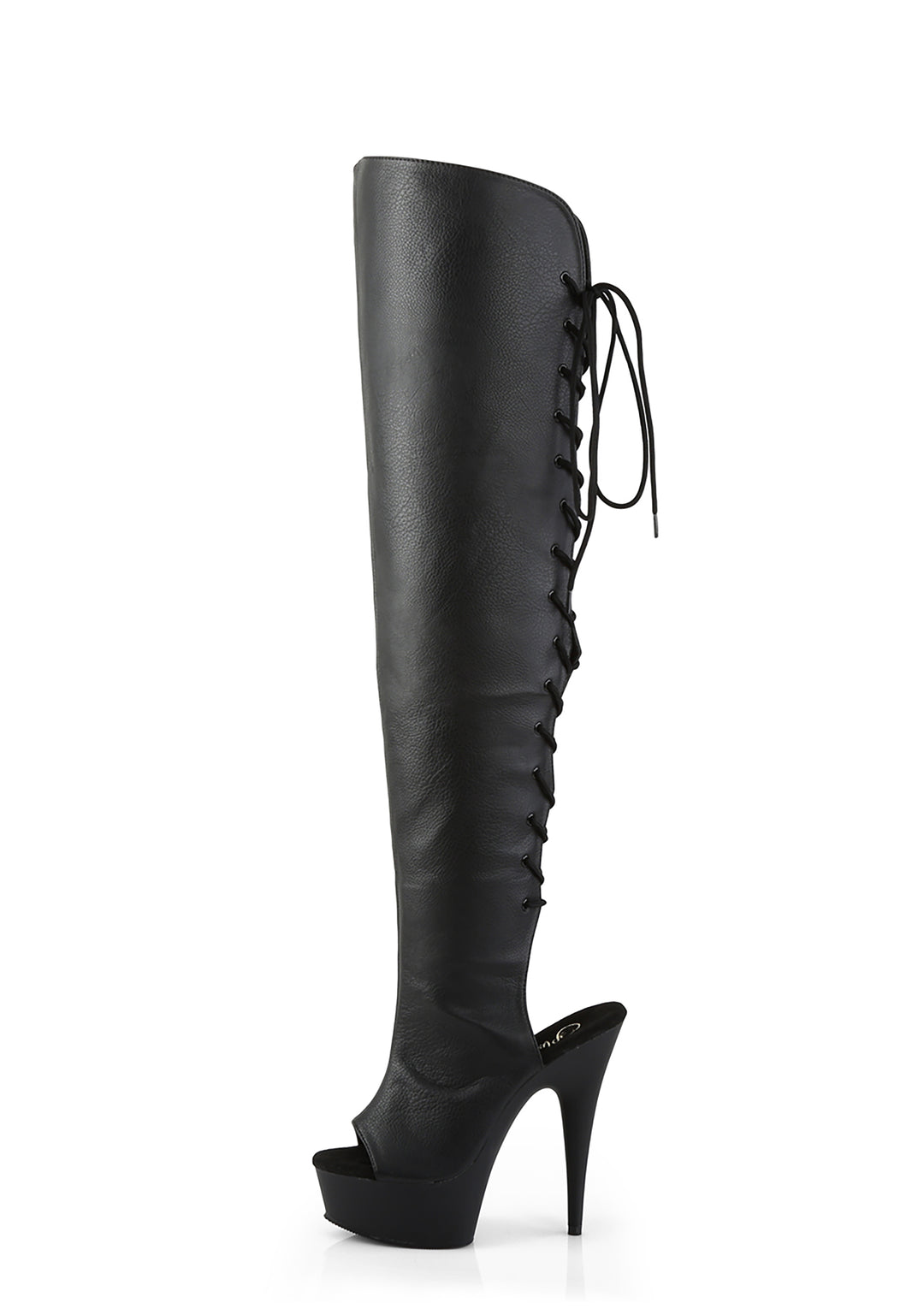 Delight-3019 Platform Over-The-Knee Boots-Black PU - Image 2