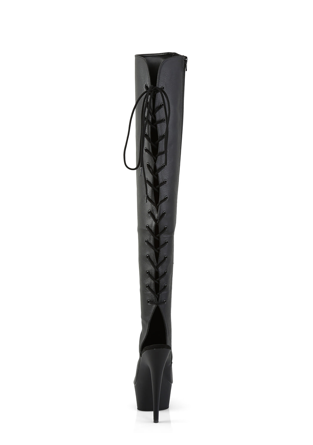 Delight-3019 Platform Over-The-Knee Boots-Black PU - Image 4