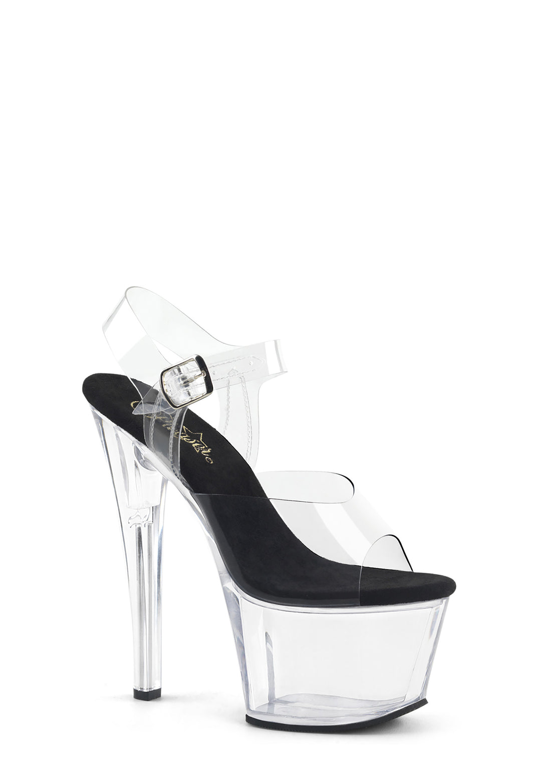Sky-308 Platform Ankle Strap Sandals-Clear - Image 2