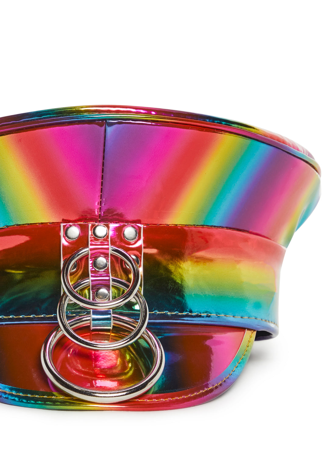 Funk Plus Rainbow Iridescent Rainbow Captain Police Hat - Multi - Image 6