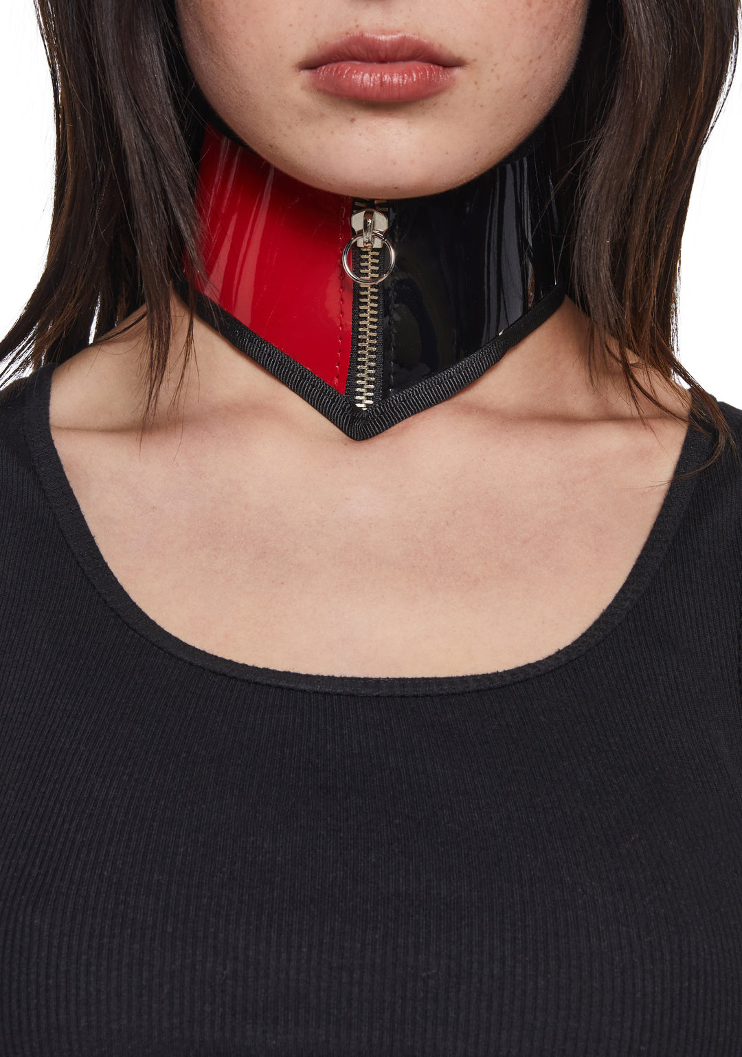 Funk Plus Vinyl Zip Up Posture Collar - Black