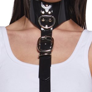 Funk Plus Vinyl Buckle Collar Harness - Black