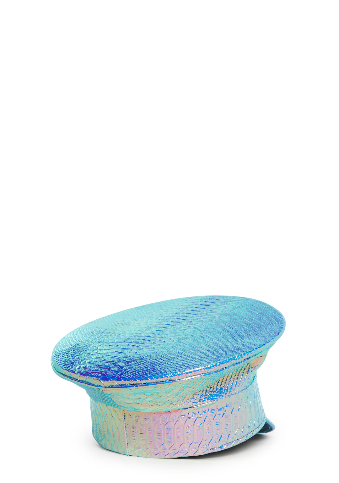 Funk Plus Iridescent Snake Vinyl Captain Police Hat - Silver - Image 5