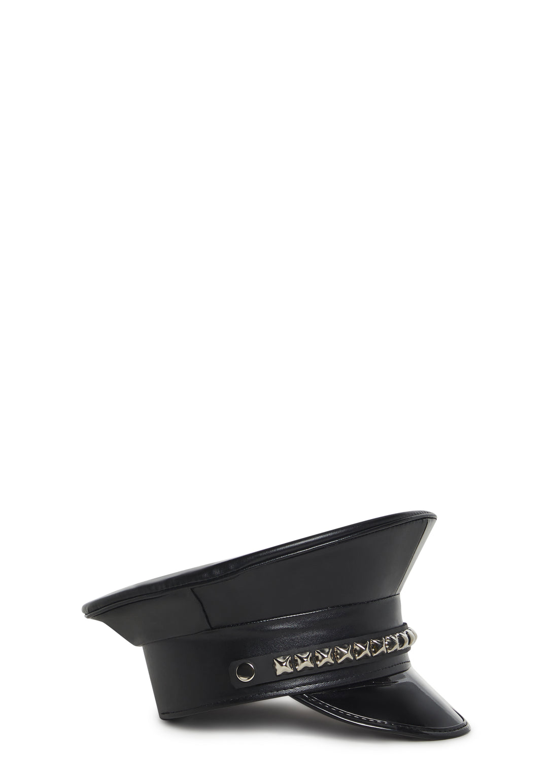 Funk Plus Pyramid Studded Police Captain Hat - Black - Image 7