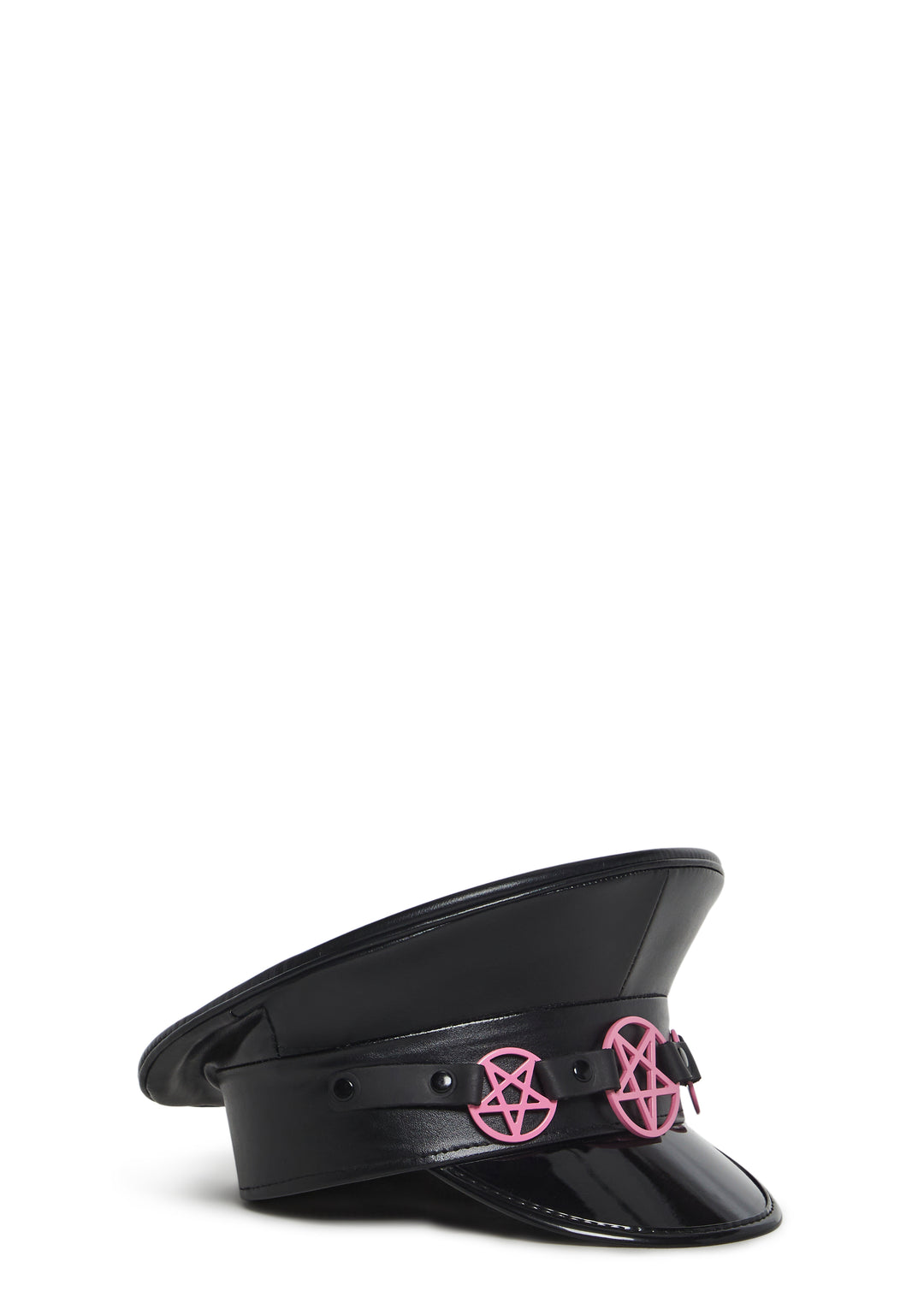 Funk Plus Pentagram Captain Police Hat - Pink/Black - Image 7