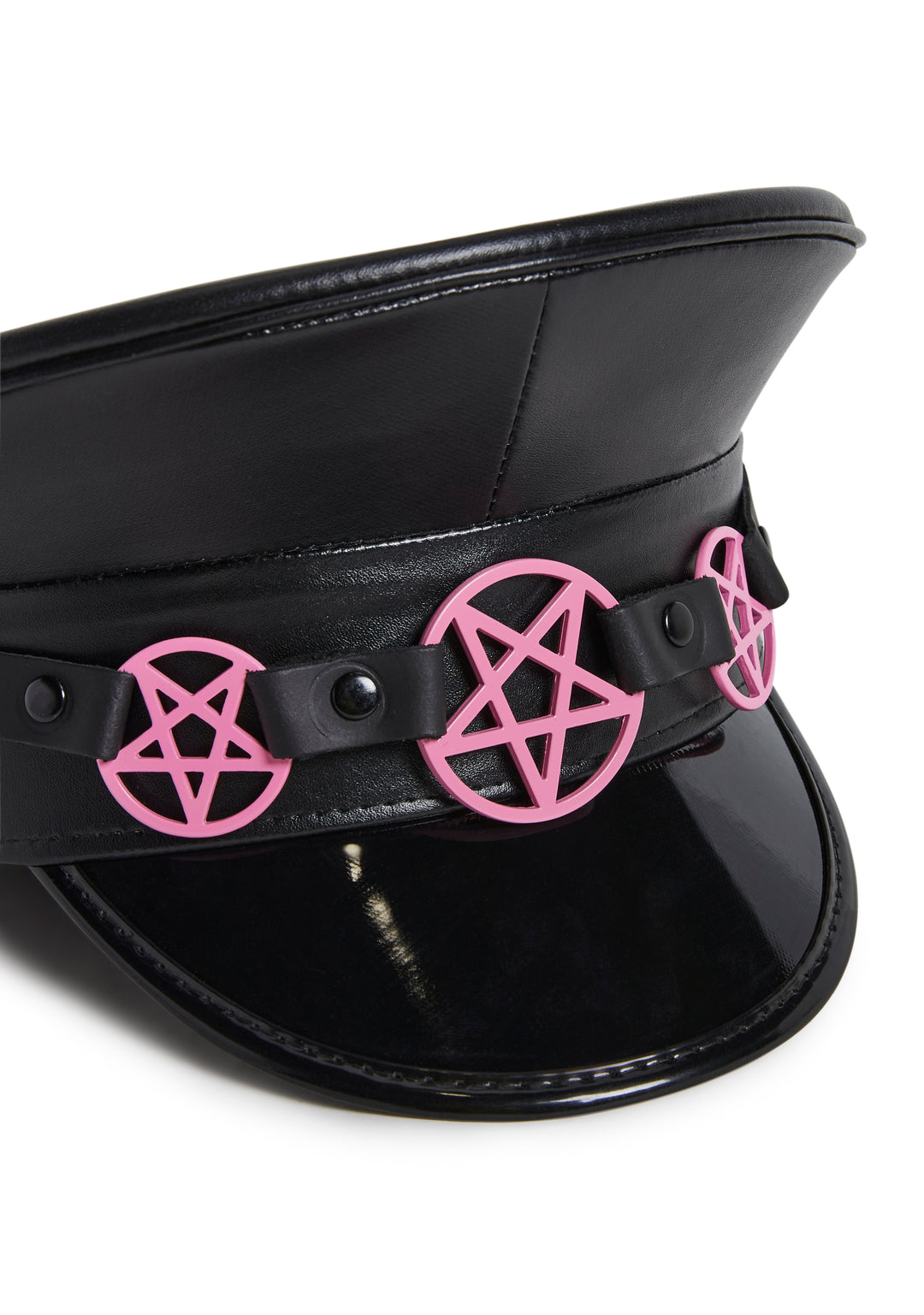 Funk Plus Pentagram Captain Police Hat - Pink/Black - Image 4