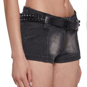 Funk Plus Vegan Leather Pyramid Studded Belt - Black