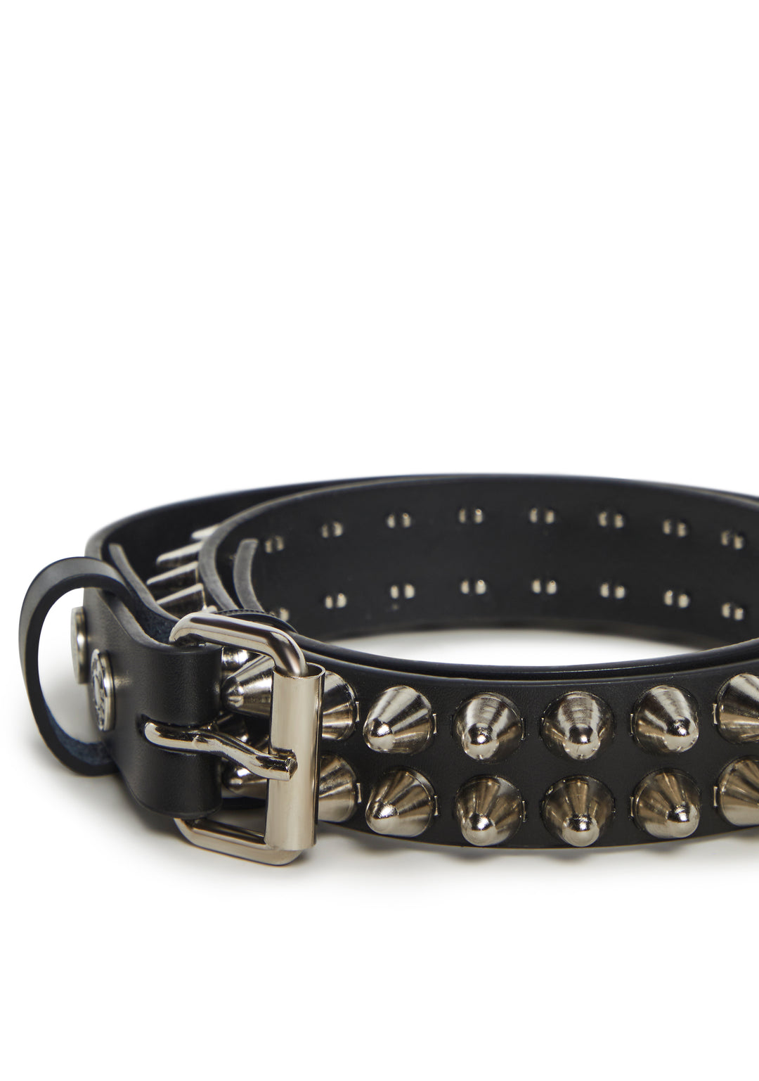 Funk Plus Conical Vegan Leather Studded Belt - Black - Image 4