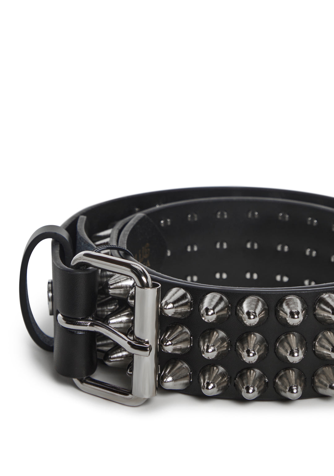 Funk Plus UK 77 Large Conical Studded Waist Belt - Black - Image 4