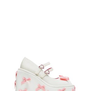 Koi Footwear A Courtship of Bows Platform Mary Janes - Pink