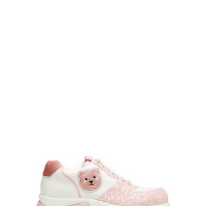 Koi Footwear Bear Blushes Velvet Chunky Glitter Trainers - Pink