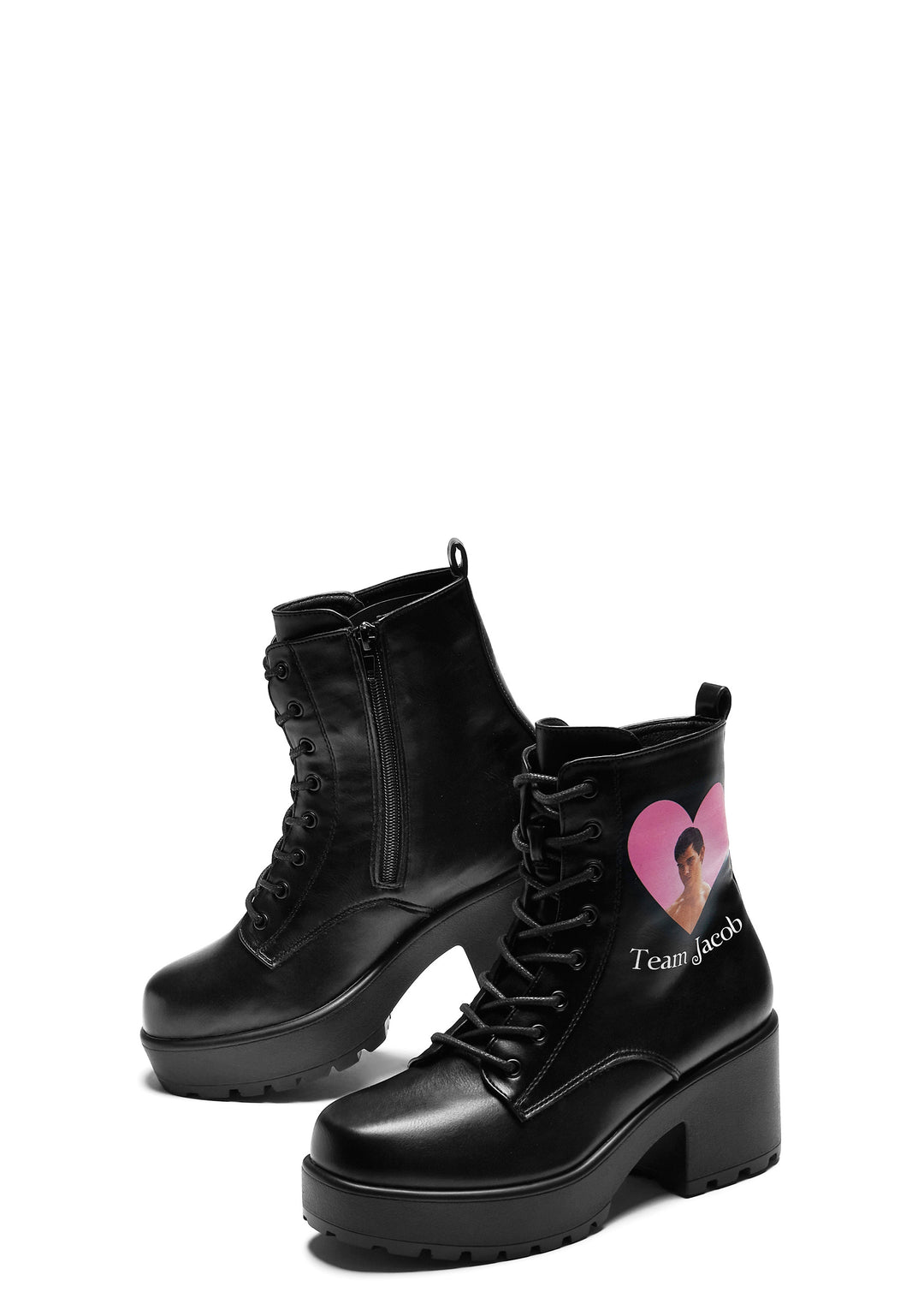 Koi Footwear Team Jacob Military Boots Twilight Bella Edward- Black - Image 6