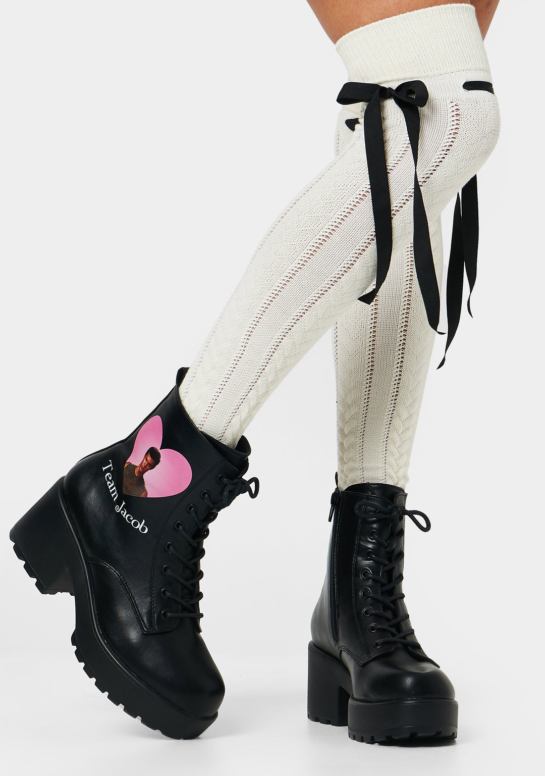 Koi Footwear Team Jacob Military Boots Twilight Bella Edward- Black - Image 7