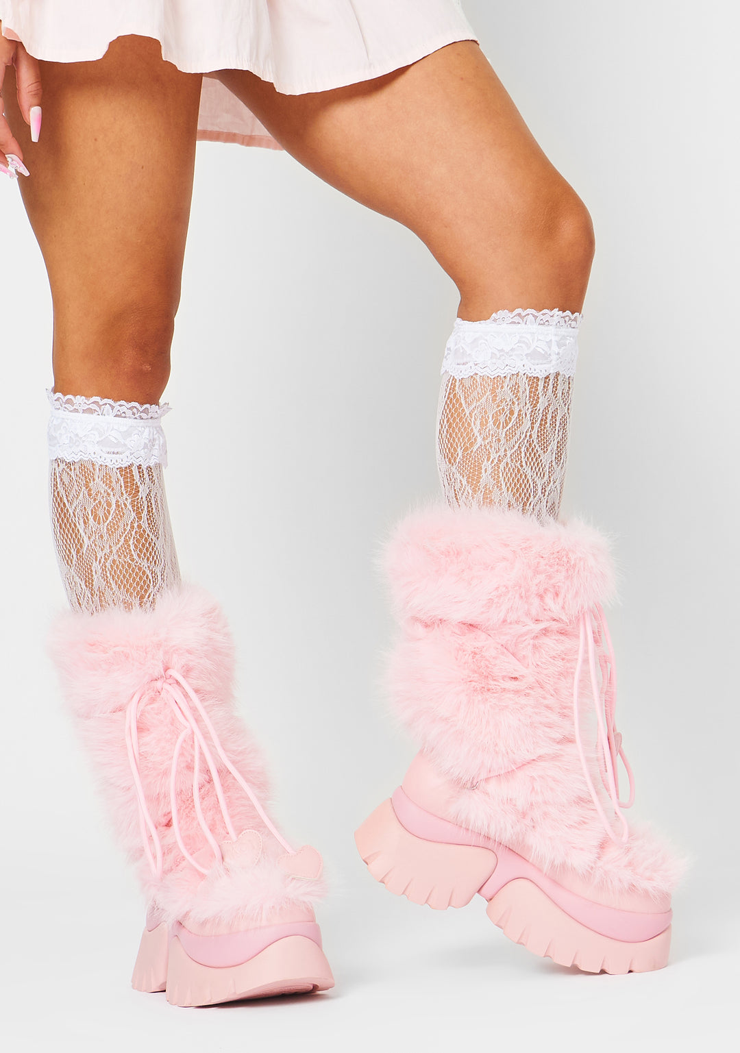 Koi Footwear Kawaii Sasquatch Fluffy Snow Boots - Pink - Image 7